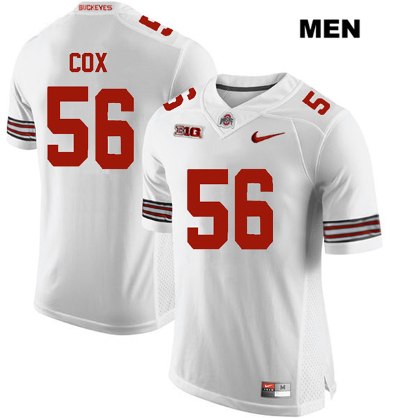 Ohio State Buckeyes Men's Aaron Cox #56 White Authentic Nike College NCAA Stitched Football Jersey GV19Z45BH